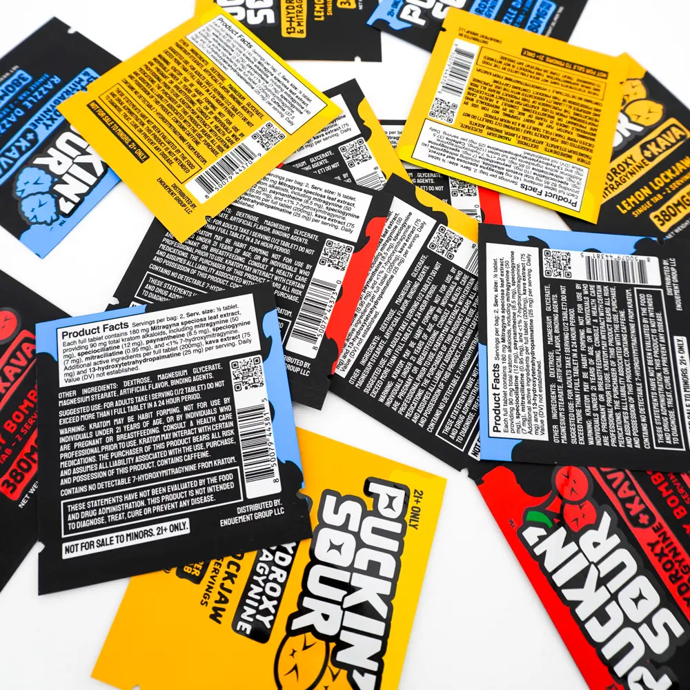 Close-up of a unique QR code printed on custom product packaging