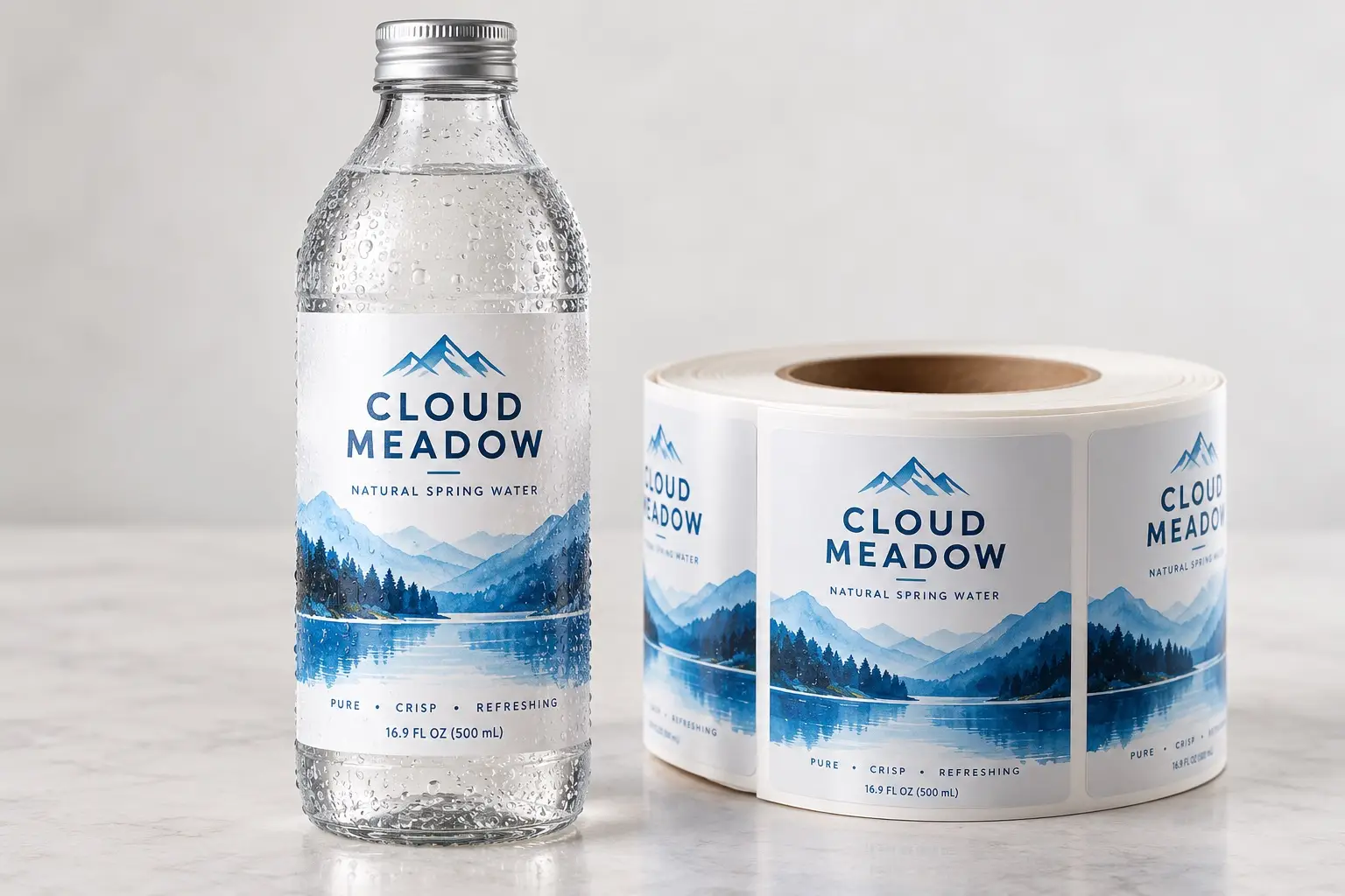 Illustrative fictional CLOUD MEADOW packaging concept