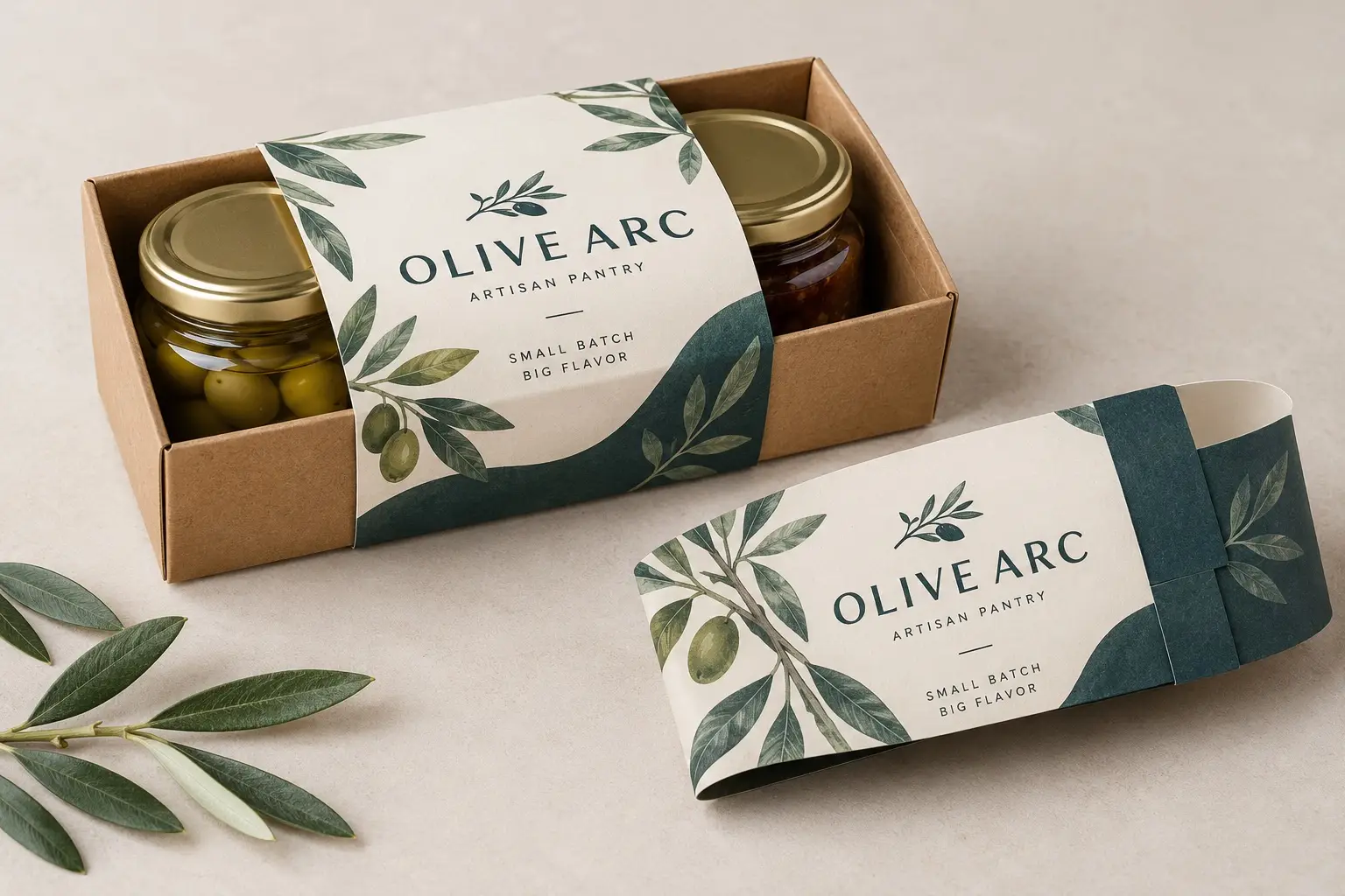 Illustrative fictional OLIVE ARC packaging concept