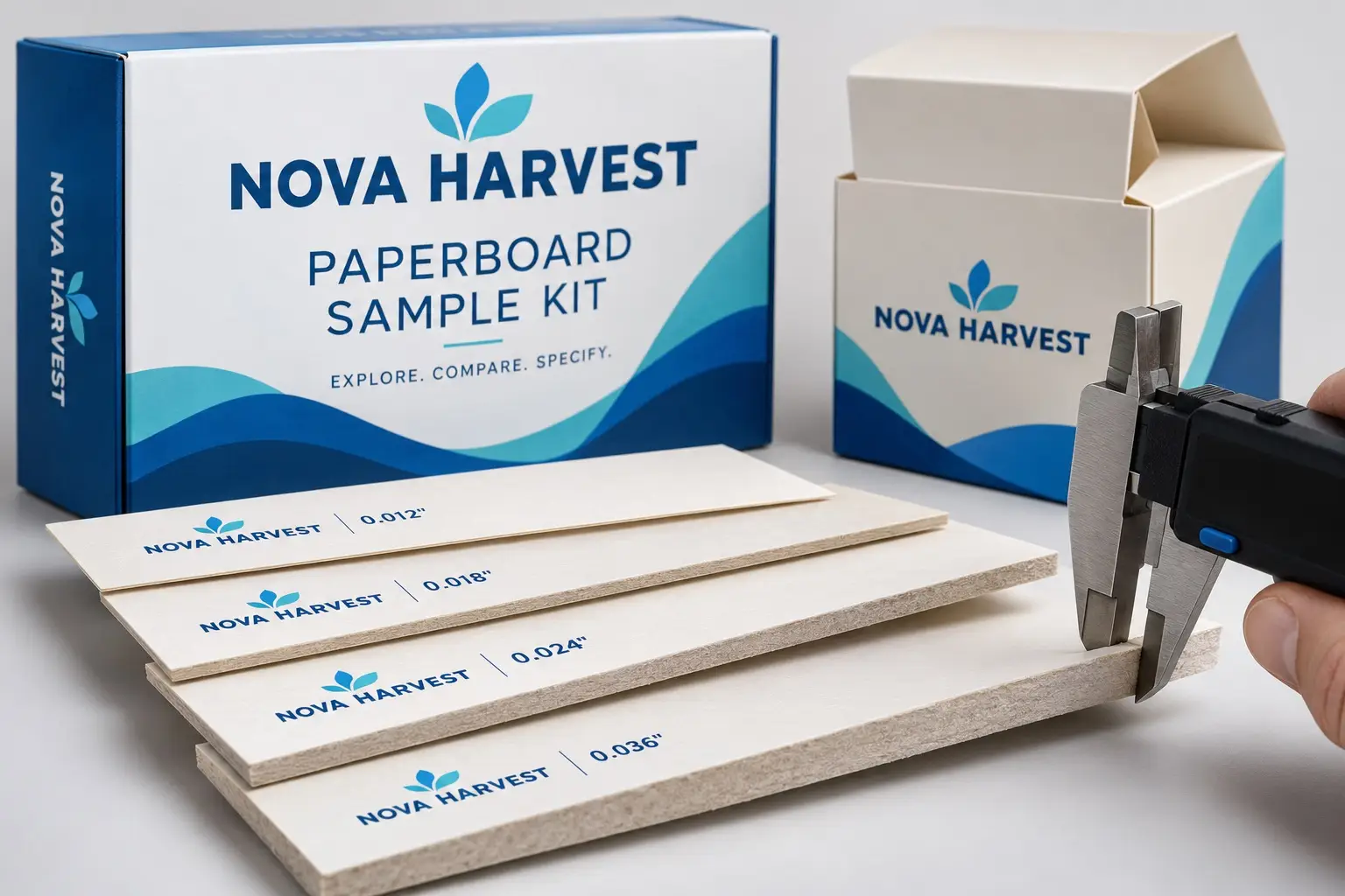 Illustrative fictional NOVA HARVEST packaging concept
