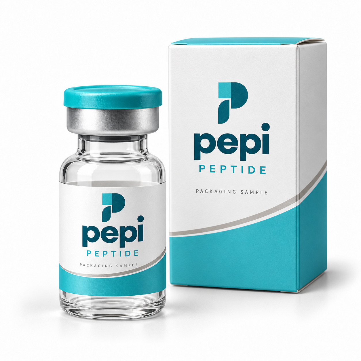 Illustrative Pepi Peptide vial label and carton concept